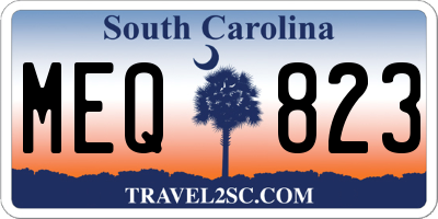 SC license plate MEQ823