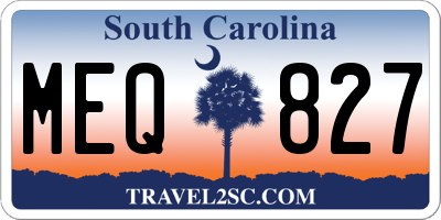 SC license plate MEQ827