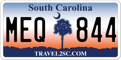 SC license plate MEQ844