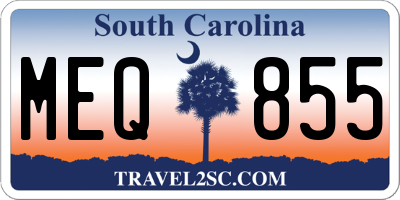 SC license plate MEQ855