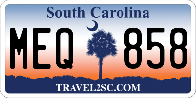 SC license plate MEQ858