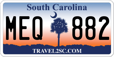 SC license plate MEQ882