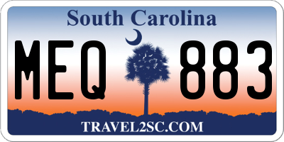 SC license plate MEQ883