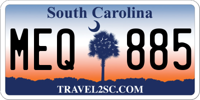 SC license plate MEQ885