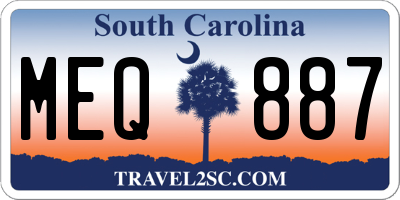 SC license plate MEQ887