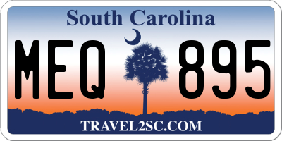 SC license plate MEQ895