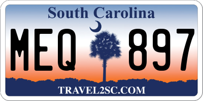 SC license plate MEQ897