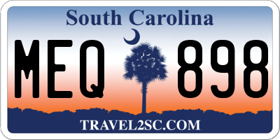 SC license plate MEQ898