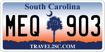 SC license plate MEQ903