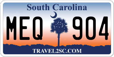 SC license plate MEQ904
