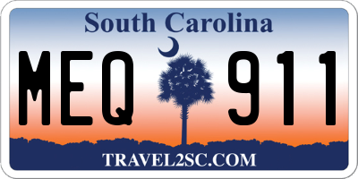 SC license plate MEQ911