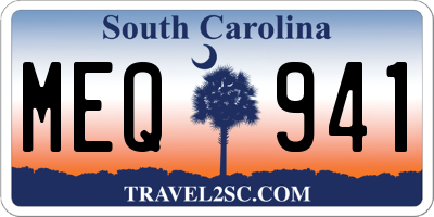 SC license plate MEQ941