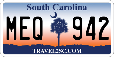 SC license plate MEQ942