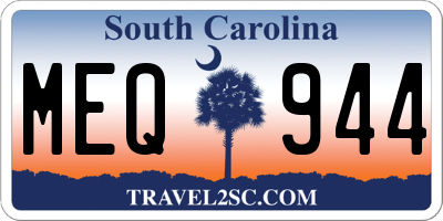 SC license plate MEQ944