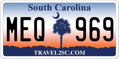 SC license plate MEQ969