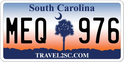 SC license plate MEQ976
