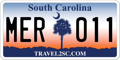 SC license plate MER011