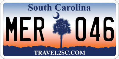 SC license plate MER046