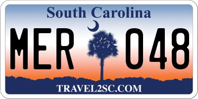 SC license plate MER048