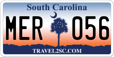 SC license plate MER056