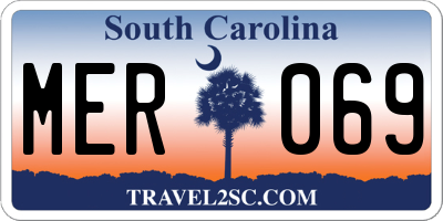 SC license plate MER069