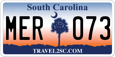 SC license plate MER073