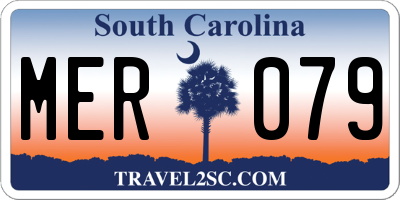 SC license plate MER079