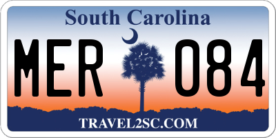 SC license plate MER084
