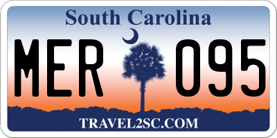SC license plate MER095