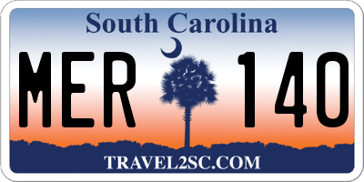 SC license plate MER140