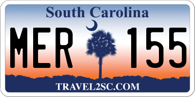 SC license plate MER155