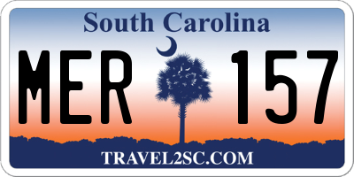 SC license plate MER157
