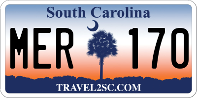 SC license plate MER170