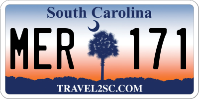 SC license plate MER171