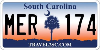 SC license plate MER174