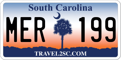 SC license plate MER199