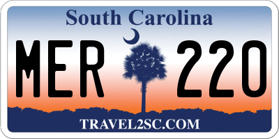 SC license plate MER220