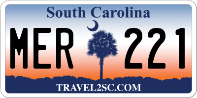 SC license plate MER221