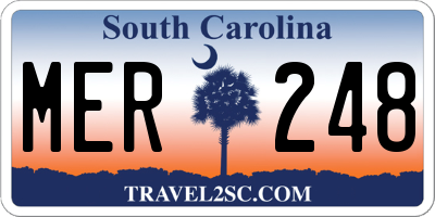 SC license plate MER248