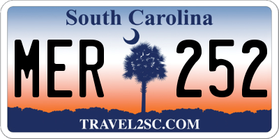 SC license plate MER252