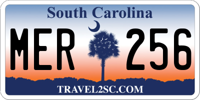 SC license plate MER256
