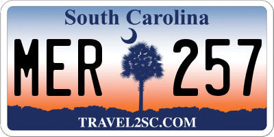 SC license plate MER257