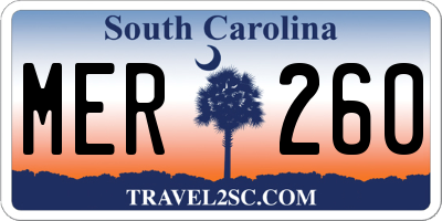 SC license plate MER260