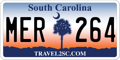 SC license plate MER264