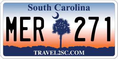 SC license plate MER271