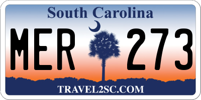 SC license plate MER273