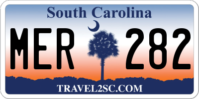 SC license plate MER282