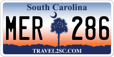 SC license plate MER286