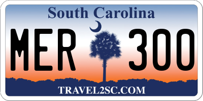 SC license plate MER300
