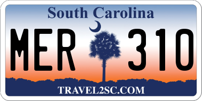 SC license plate MER310